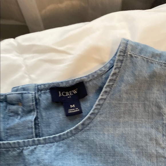 J Crew Blue Chambray Sleeveless Top - Picture 3 of 6